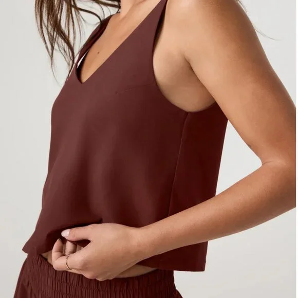 NWT Vuori Villa Cropped Tank Burnt Sienna medium - Picture 4 of 11